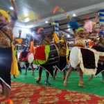 Dollu Kunitha performance on the occasion of Birthday of Dalai Lama at Bailkuppe